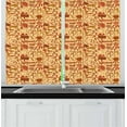 thumbnail image 1 of Ambesonne Western Kitchen Curtains, Hat Snakes Bison Folklore, 55"x45", Pale Orange Redwood, 1 of 1