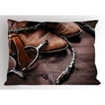 thumbnail image 1 of Ambesonne Western Pillow Sham, Rustic Rodeo Cowboy, 26" X 20", Brown, 1 of 2