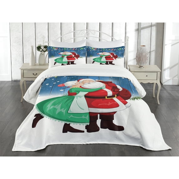 Ambesonne Western Quilted Bedspread Set 3 Pcs, Traditional Cowboy Theme, Queen Size, Orange Dark Orange