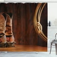 thumbnail image 1 of Ambesonne Western Shower Curtain, Cowboy Wild Sports, 69"Wx75"L, Umber Brown, 1 of 5