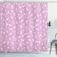 thumbnail image 1 of Ambesonne Western Shower Curtain, Floral Heart Leaves, 69"Wx84"L, Lilac White, 1 of 5