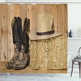 thumbnail image 1 of Ambesonne Western Shower Curtain, Texas Snake Cowboy, 69"Wx75"L, Brown and Cream, 1 of 5