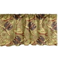 thumbnail image 1 of Ambesonne Western Window Valance, Vintage Hats and Boots, 54" X 18", Khaki Dark Brown Scarlet, 1 of 3
