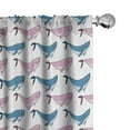 thumbnail image 1 of Ambesonne Whale Curtains, Swimming Happy Fish Sea, Pair of 28"x95", Blue Lilac and White, 1 of 5