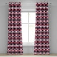 thumbnail image 1 of Ambesonne Whale Grommet Curtain, Nautical Pattern, 50" x 108", Dark Coral Navy Blue, 1 of 6