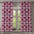 thumbnail image 1 of Ambesonne Whale Grommet Curtain, Nautical Pattern, 50" x 63", Dark Coral Navy Blue, 1 of 6