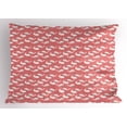 thumbnail image 1 of Ambesonne Whale Pillow Sham, Animals, 26" X 20", White Coral Teal, 1 of 2