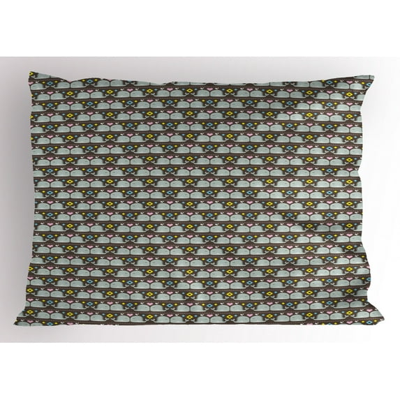 Ambesonne Whale Pillow Sham, Funny Romantic, 26" X 20", Multicolor