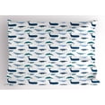 thumbnail image 1 of Ambesonne Whale Pillow Sham, Swimming Marine Animals, 26" X 20", Teal Dark Blue White, 1 of 2