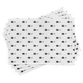 thumbnail image 1 of Ambesonne Whale Place Mats Set of 4, Fins Maritime, Standard Size, Dark Green White, 1 of 6