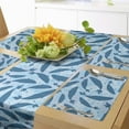 thumbnail image 1 of Ambesonne Whale Table Runner & Placemats, Big Blue Aquatic Animals, Placemat 4 pcs + Runner 12"x72", Pale Blue Violet Blue, 1 of 2