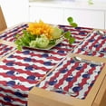 thumbnail image 1 of Ambesonne Whale Table Runner & Placemats, Nautical Pattern, Placemat 4 pcs + Runner 12"x90", Dark Coral Navy Blue, 1 of 2