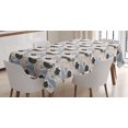 thumbnail image 1 of Ambesonne Whale Tablecloth Rectangular Table Cover, Aquatic Animal Silhouette, 52"x70", Slate Blue Peach Black, 1 of 4