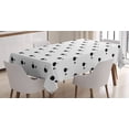 thumbnail image 1 of Ambesonne Whale Tablecloth Rectangular Table Cover, Fins Maritime, 52"x70", Dark Green White, 1 of 4