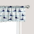 thumbnail image 1 of Ambesonne Whale Window Valance, Blue Fish on Water, 54" X 12", Pale Blue Navy Blue, 1 of 3