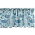 thumbnail image 1 of Ambesonne Whale Window Valance, Happy Underwater Life, 54" X 18", Pale Blue Navy Blue, 1 of 3