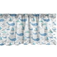 thumbnail image 1 of Ambesonne Whale Window Valance, Marine Life Themed Design, 54" X 12", Pale Grey White and Blue, 1 of 5