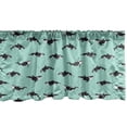 thumbnail image 1 of Ambesonne Whales Window Valance, Irregularly Arranged Mammals, 42" x 12", Turquoise Charcoal Grey, 1 of 3