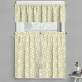 thumbnail image 1 of Ambesonne Wheels Valance & Curtain, Bicycle Abstract Circles, 55"x30", Yellow and White, 1 of 6