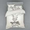 thumbnail image 1 of Ambesonne White Bedding Set 4 Pcs, Greek Myth Muse Neo Antique, Queen, White Eggshell, 1 of 2