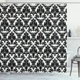 thumbnail image 1 of Ambesonne White Damask Shower Curtain, Retro Styled Ornate, 69"Wx75"L, Charcoal Grey, 1 of 3