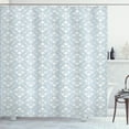 thumbnail image 1 of Ambesonne White Damask Shower Curtain, Vintage Ornate Art, 69"Wx75"L, Pale Cadet Blue, 1 of 3