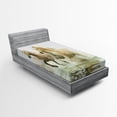 thumbnail image 1 of Ambesonne White Fitted Sheet, Camargue Horses in Water, Twin Size, White Beige, 1 of 2