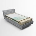thumbnail image 1 of Ambesonne White Fitted Sheet, Coastal Scene Ocean View, Twin Size, Pale Blue White, 1 of 2