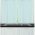 thumbnail image 1 of Ambesonne White Kitchen Curtains, Conceptual Ocean Waves, 55"x39", Pale Blue White, 1 of 2