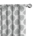 thumbnail image 1 of Ambesonne White Lace Print Curtains, Dots Circle Form, Pair of 28"x84", Charcoal Grey Taupe, 1 of 4