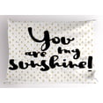 thumbnail image 1 of Ambesonne White Pillow Sham, Brown Droplets Romance, 36" X 20", White Yellow, 1 of 2