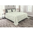 thumbnail image 1 of Ambesonne White Quilted Bedspread Set 3 Pcs, Colorful Droplet Pattern, Queen Size, Multicolor, 1 of 5