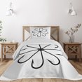 thumbnail image 1 of Ambesonne White Quilted Coverlet 2 Pcs, Fishing Hook, Twin Size, White and Black, 1 of 4