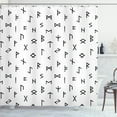 thumbnail image 1 of Ambesonne White Shower Curtain, Anatolian Tribal, 69"Wx75"L, Black White, 1 of 3