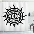 thumbnail image 1 of Ambesonne White Shower Curtain, Occult Eye in Sun, 69"Wx70"L, Black and White, 1 of 5
