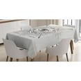 thumbnail image 1 of Ambesonne White Tablecloth Rectangular Table Cover, Mystic Third Eye, 60"x84", Beige, 1 of 4