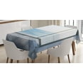 thumbnail image 1 of Ambesonne White Tablecloth Rectangular Table Cover, Ocean Scenery Apartment, 60"x84", Sky Blue White and Black, 1 of 4