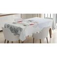thumbnail image 1 of Ambesonne White Tablecloth Rectangular Table Cover, Retro Married Couple Car, 60"x84", Grey Red White, 1 of 4