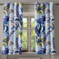 thumbnail image 1 of Ambesonne Wild Flowers Grommet Curtain, Jungle Boho Lily Bloom, 50"x60", Apple Green Dark Lavender, 1 of 1