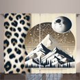 thumbnail image 1 of Ambesonne Wild Mountains Curtains 2 Panel Set, Boho Night Leopard, 108" x 96", Sepia Dark Blue Grey, 1 of 3
