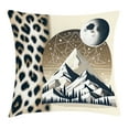 thumbnail image 1 of Ambesonne Wild Mountains Throw Pillow Cushion Cover, Boho Night Leopard, 26" X 26", Sepia Dark Blue Grey, 1 of 2
