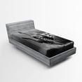 thumbnail image 1 of Ambesonne Wildlife Fitted Sheet, Savage Zebra Striped, Twin Size, Black and White, 1 of 2