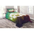 thumbnail image 1 of Ambesonne Wildlife Quilted Coverlet 2 Pcs, Desert Hunter Graphic, Twin Size, Multicolor, 1 of 2