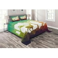 thumbnail image 1 of Ambesonne Wildlife Quilted Coverlet 3 Pcs, Desert Hunter Graphic, Queen Size, Multicolor, 1 of 2
