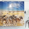 thumbnail image 1 of Ambesonne Wildlife Shower Curtain, Savannah National Park, 69"Wx70"L, Multicolor, 1 of 3