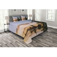 thumbnail image 1 of Ambesonne Windmill Quilted Bedspread Set 3 Pcs, Scenic Canal Village, Queen Size, Multicolor, 1 of 3