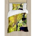 thumbnail image 1 of Ambesonne Wine Duvet Cover Sets, Agriculture Country Drink, 2-Twin, Pale Green Black Brown, 1 of 3