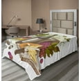thumbnail image 1 of Ambesonne Wine Flat Sheet, Vintage Wine and Cheese, Twin Size, Multicolor, 1 of 1