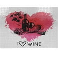 thumbnail image 1 of Ambesonne Wine Jigsaw Puzzle, Sketch Watercolor Heart, Heirloom-Quality Fun Activity for Family Durable Cardboard, 1000 pcs, Pink Coral Black, 1 of 5