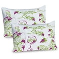thumbnail image 1 of Ambesonne Wine Pillow Sham 2 Pack, Bottle Glass Grapevines, 36"x20", Purple Lime Green White, 1 of 3